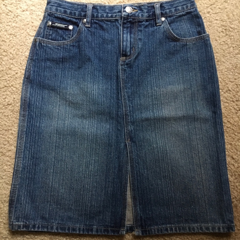 Stephen Hardy “SQUEEZE” Denim Straight Skirt